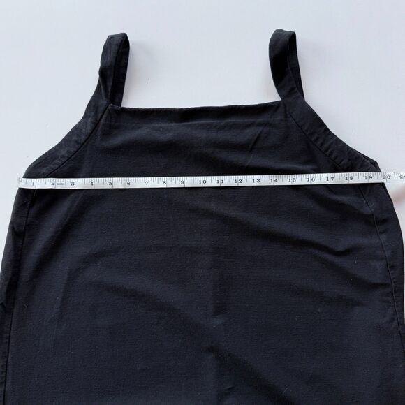 Eileen Fisher Stretch Crepe Square Neck Knee Length Jumper Dress in Black Size M - Picture 12 of 12